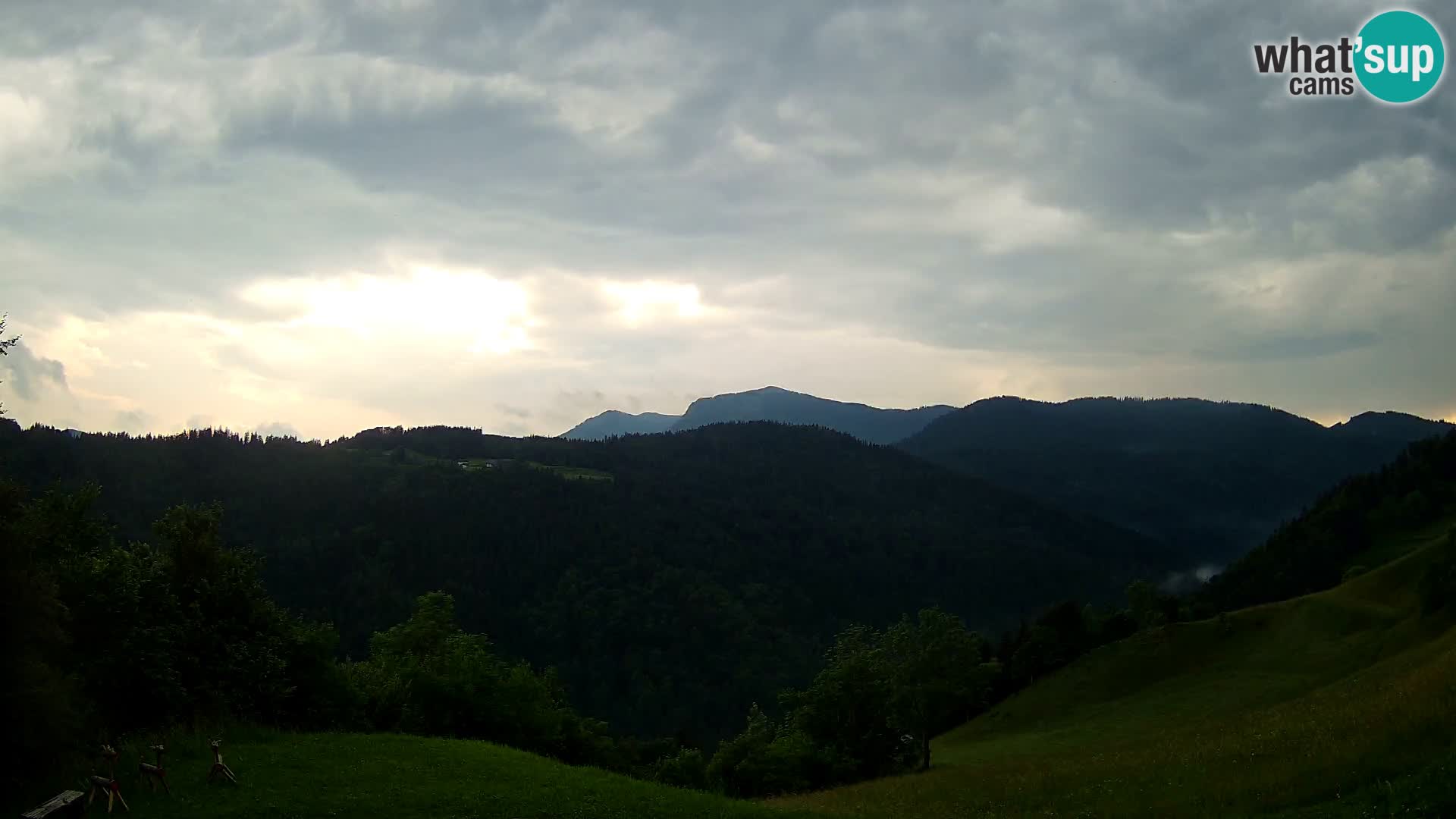 Webcam Brunarica Dražgoše – Live View of Ratitovec (1666 m)