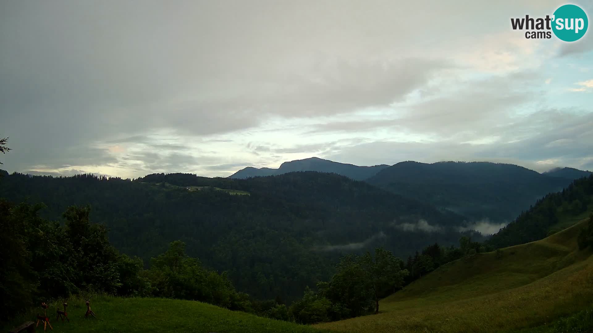 Webcam Brunarica Dražgoše – Live View of Ratitovec (1666 m)