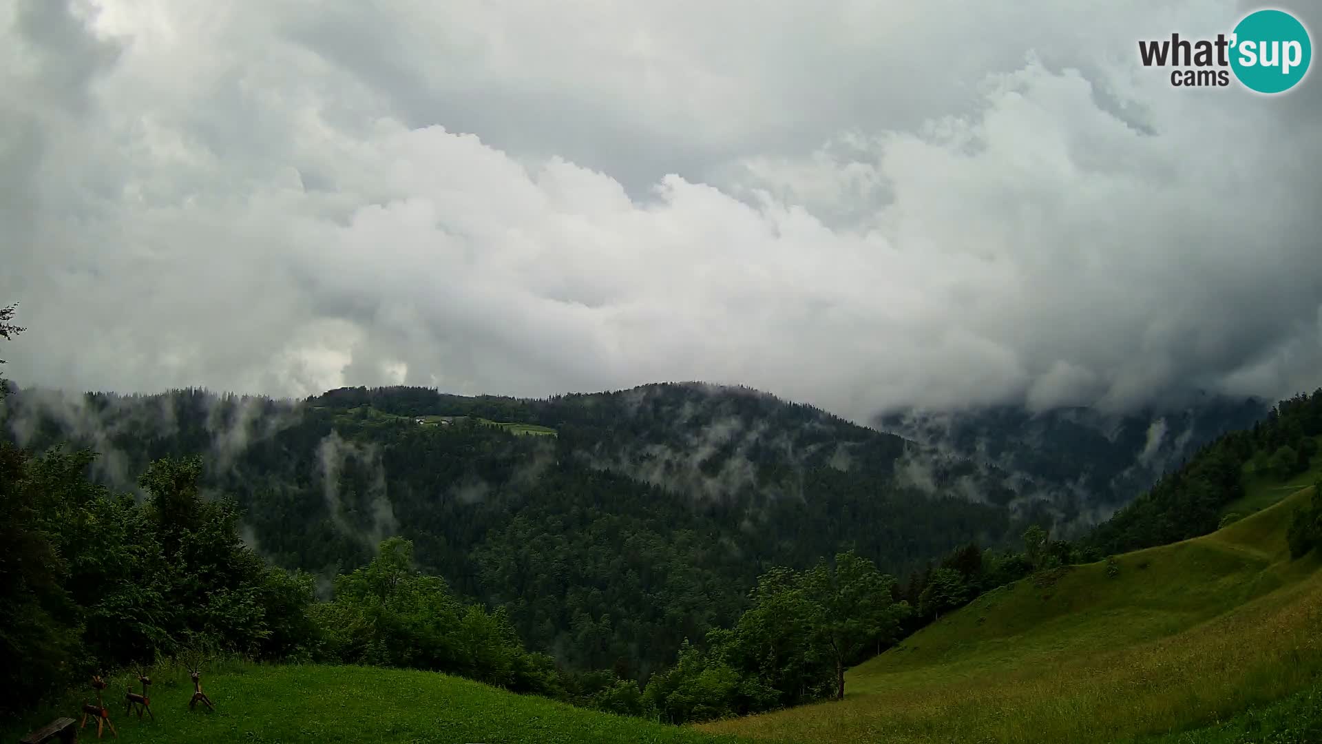 Web kamera Brunarica Dražgoše – Pogled uživo na Ratitovec (1666 m)