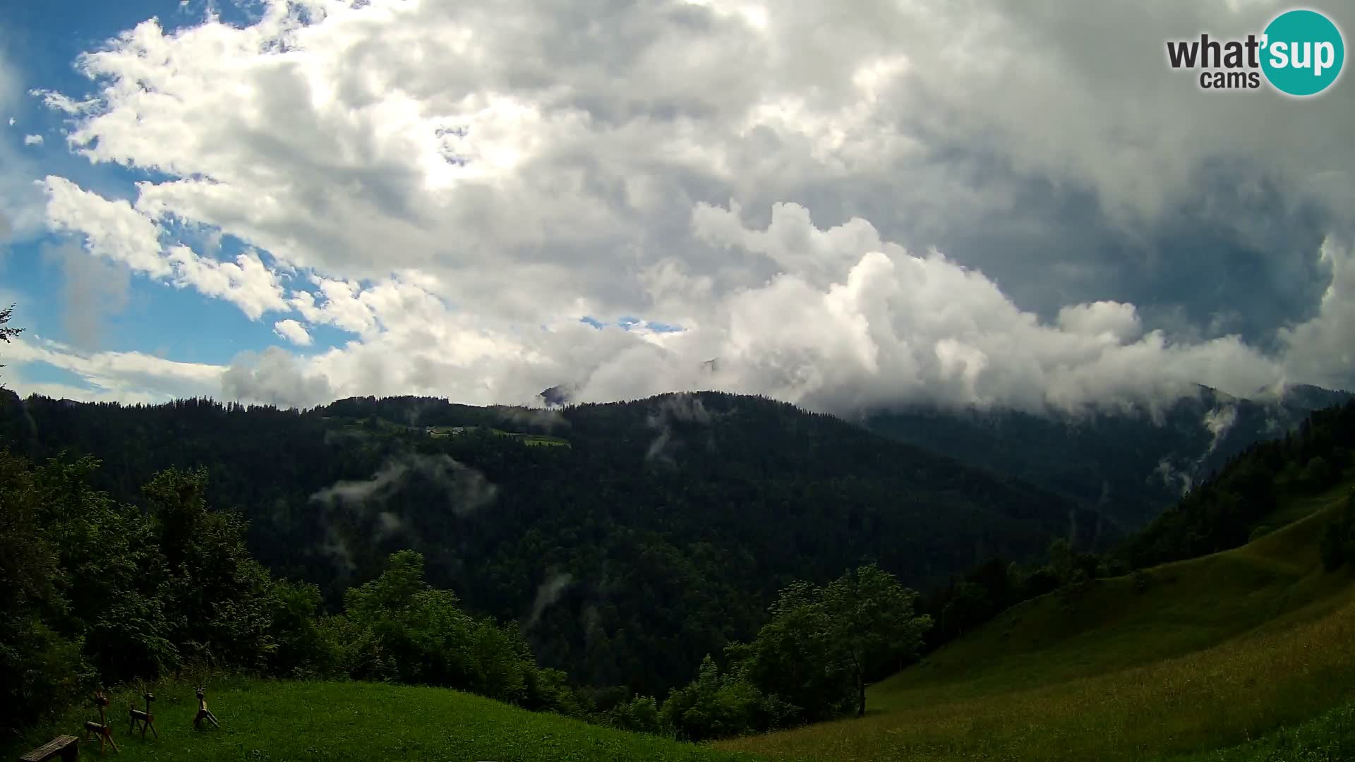 Web kamera Brunarica Dražgoše – Pogled uživo na Ratitovec (1666 m)