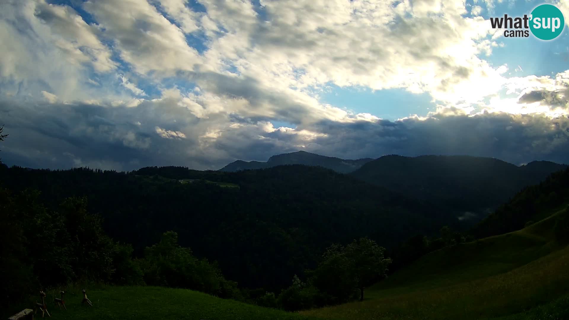 Webcam Brunarica Dražgoše – Live View of Ratitovec (1666 m)