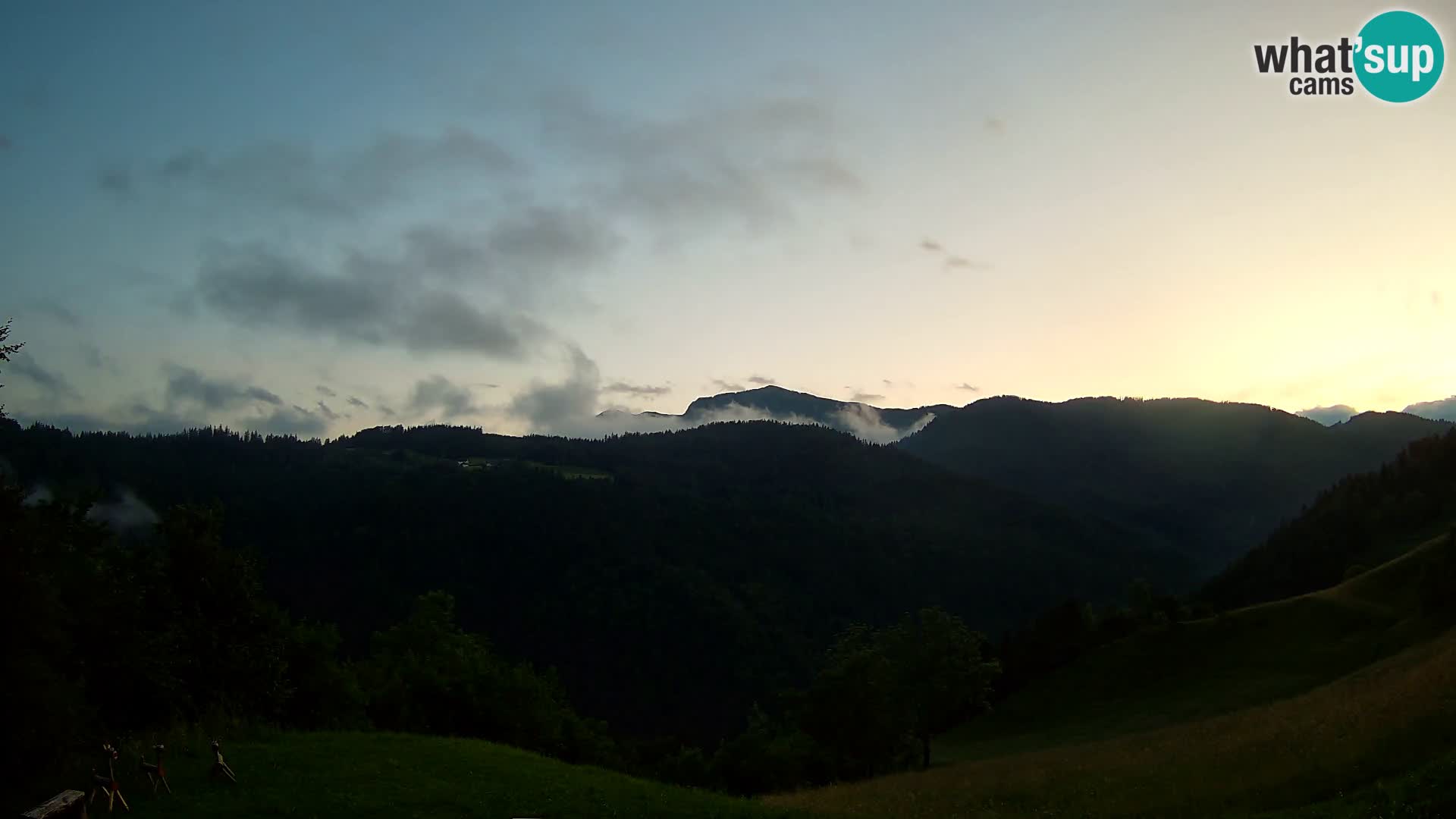 Webcam Brunarica Dražgoše – Liveblick auf Ratitovec (1666 m)