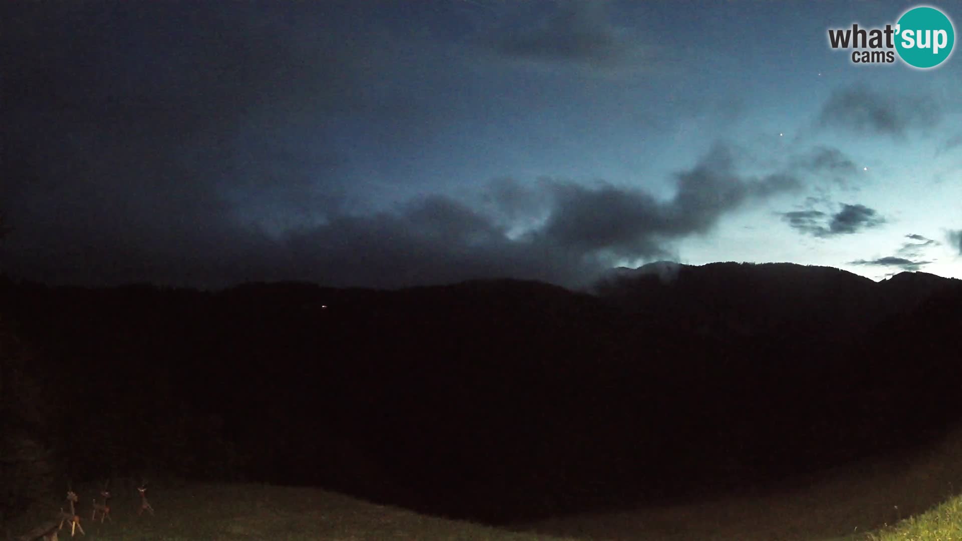 Webcam Brunarica Dražgoše – Vista live sul Ratitovec (1666 m)