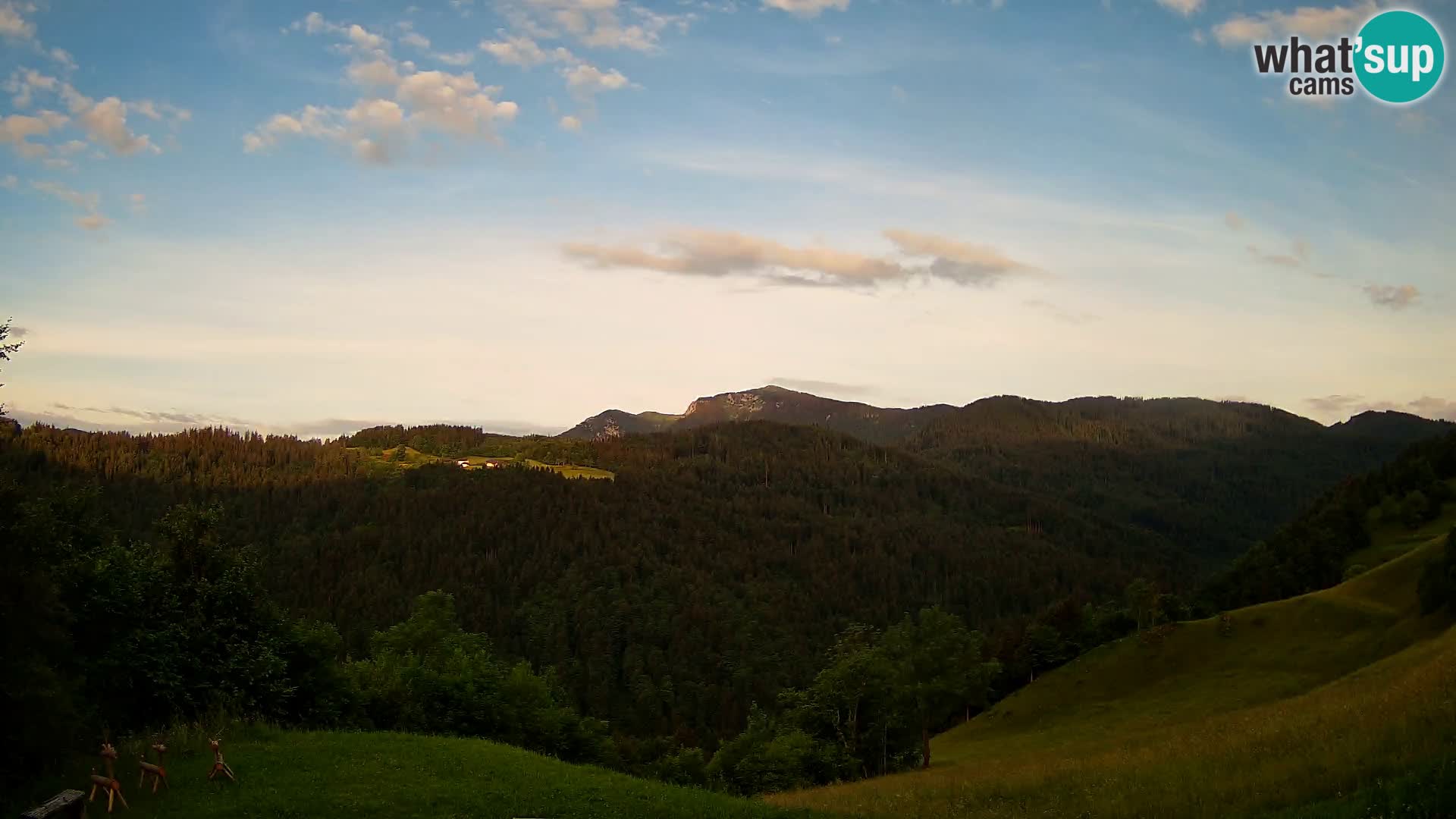 Web kamera Brunarica Dražgoše – Pogled uživo na Ratitovec (1666 m)