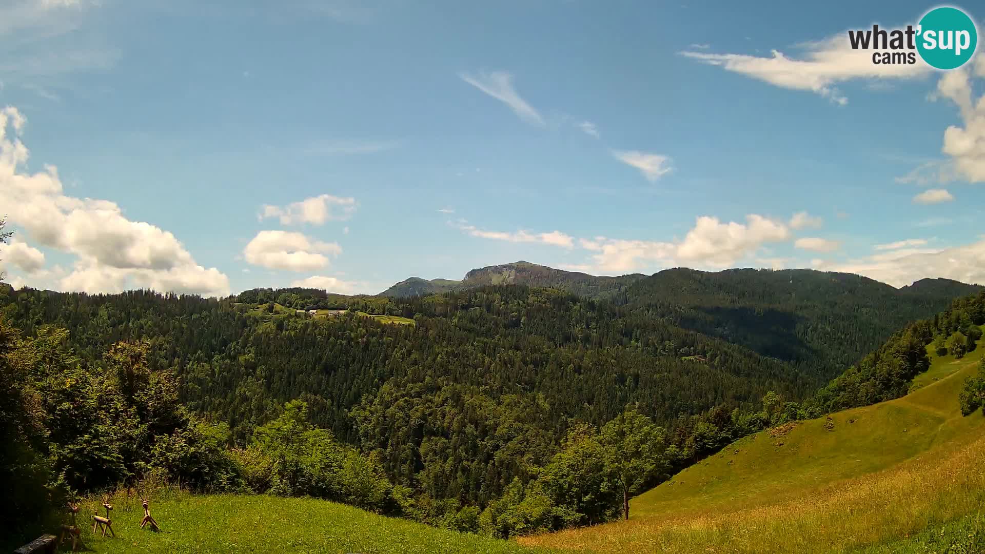 Webcam Brunarica Dražgoše – Liveblick auf Ratitovec (1666 m)
