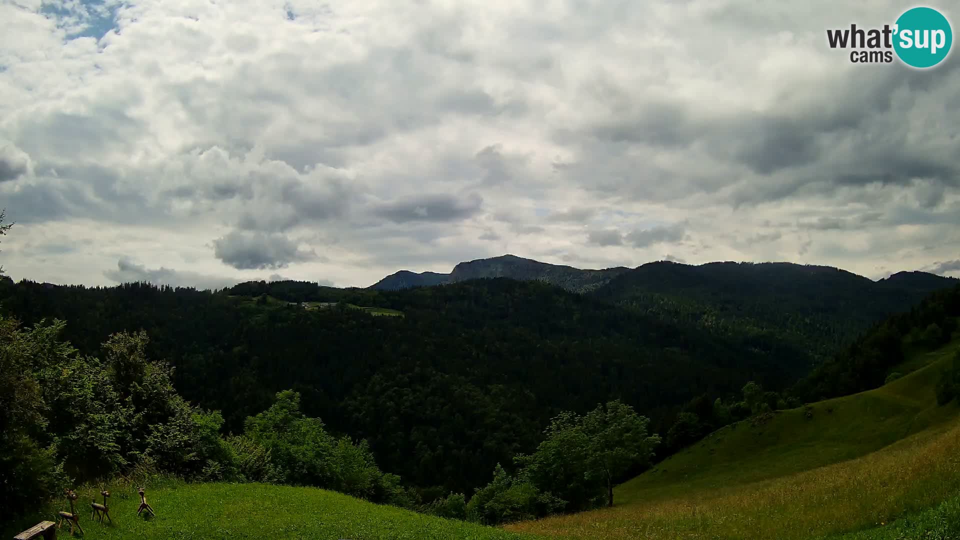 Web kamera Brunarica Dražgoše – Pogled uživo na Ratitovec (1666 m)