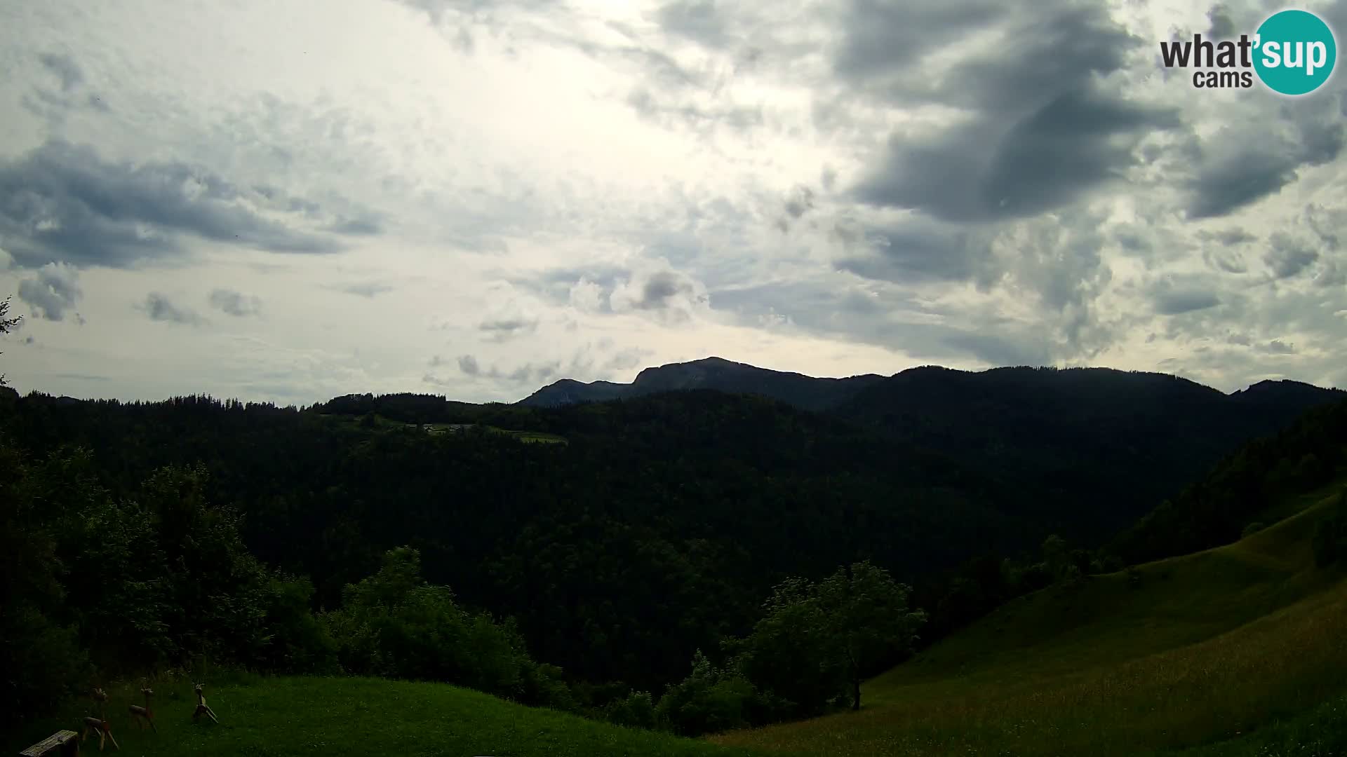 Webcam Brunarica Dražgoše – Live View of Ratitovec (1666 m)