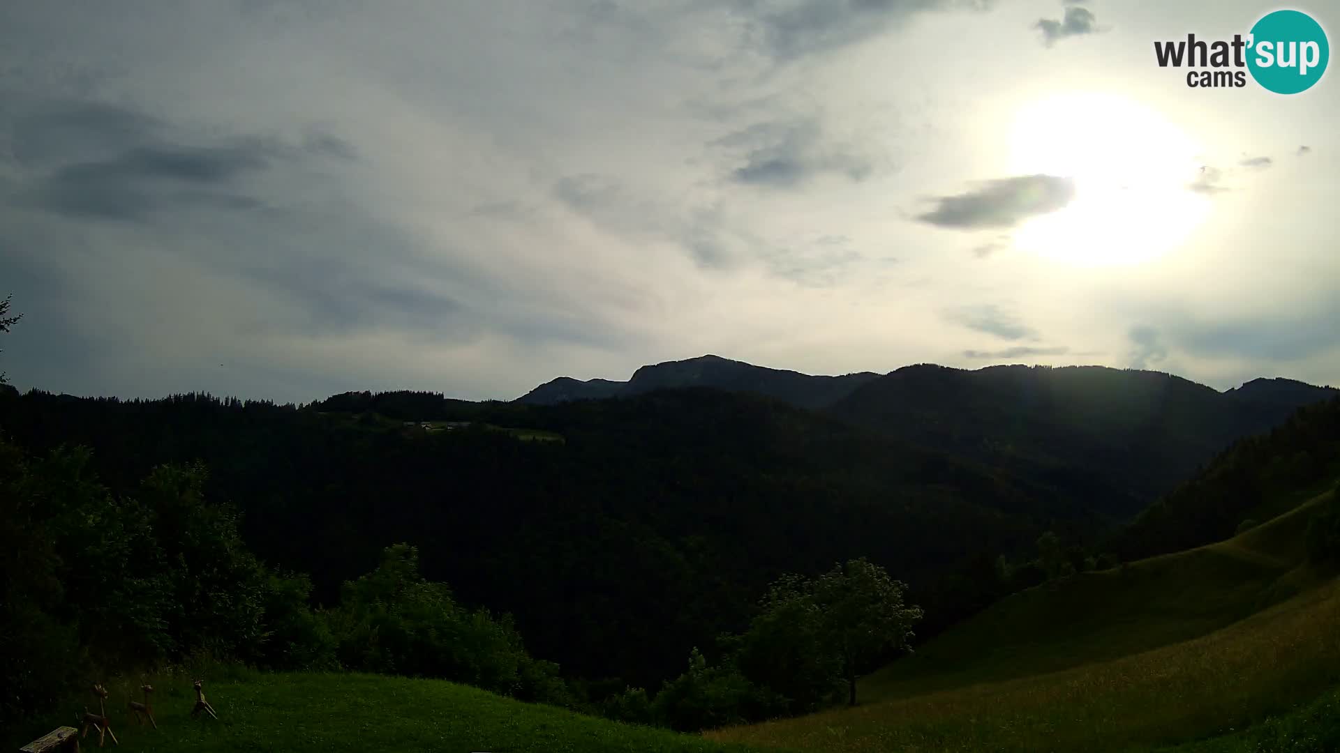 Webcam Brunarica Dražgoše – Live View of Ratitovec (1666 m)