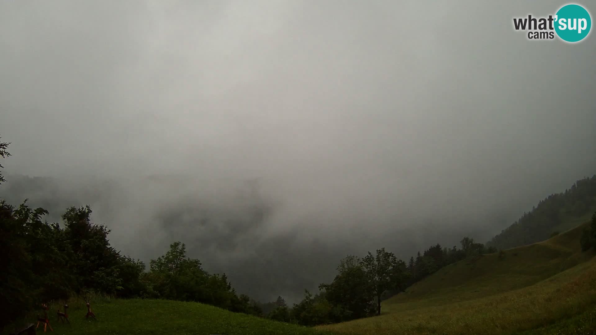 Webcam Brunarica Dražgoše – Live View of Ratitovec (1666 m)