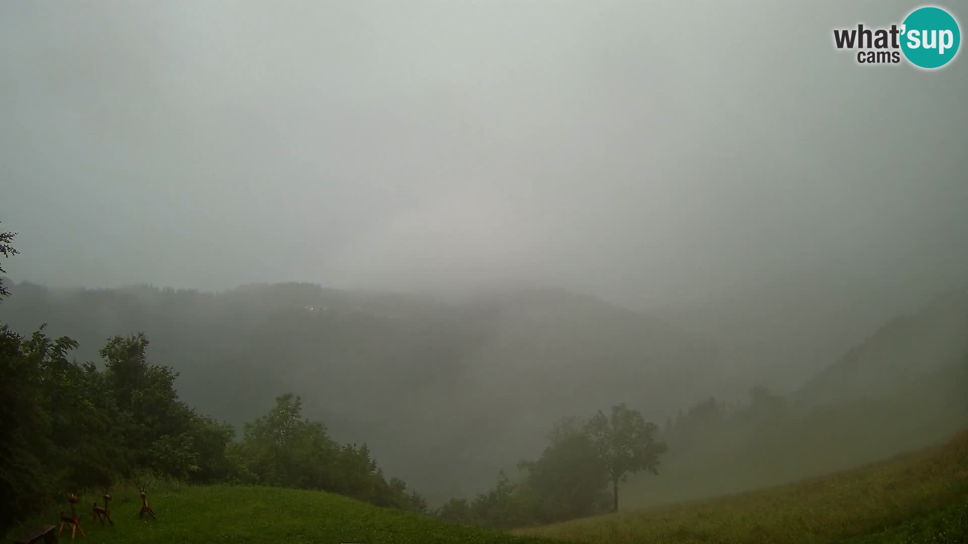 Spletna kamera Brunarica Dražgoše – Pogled v živo na Ratitovec (1666 m)