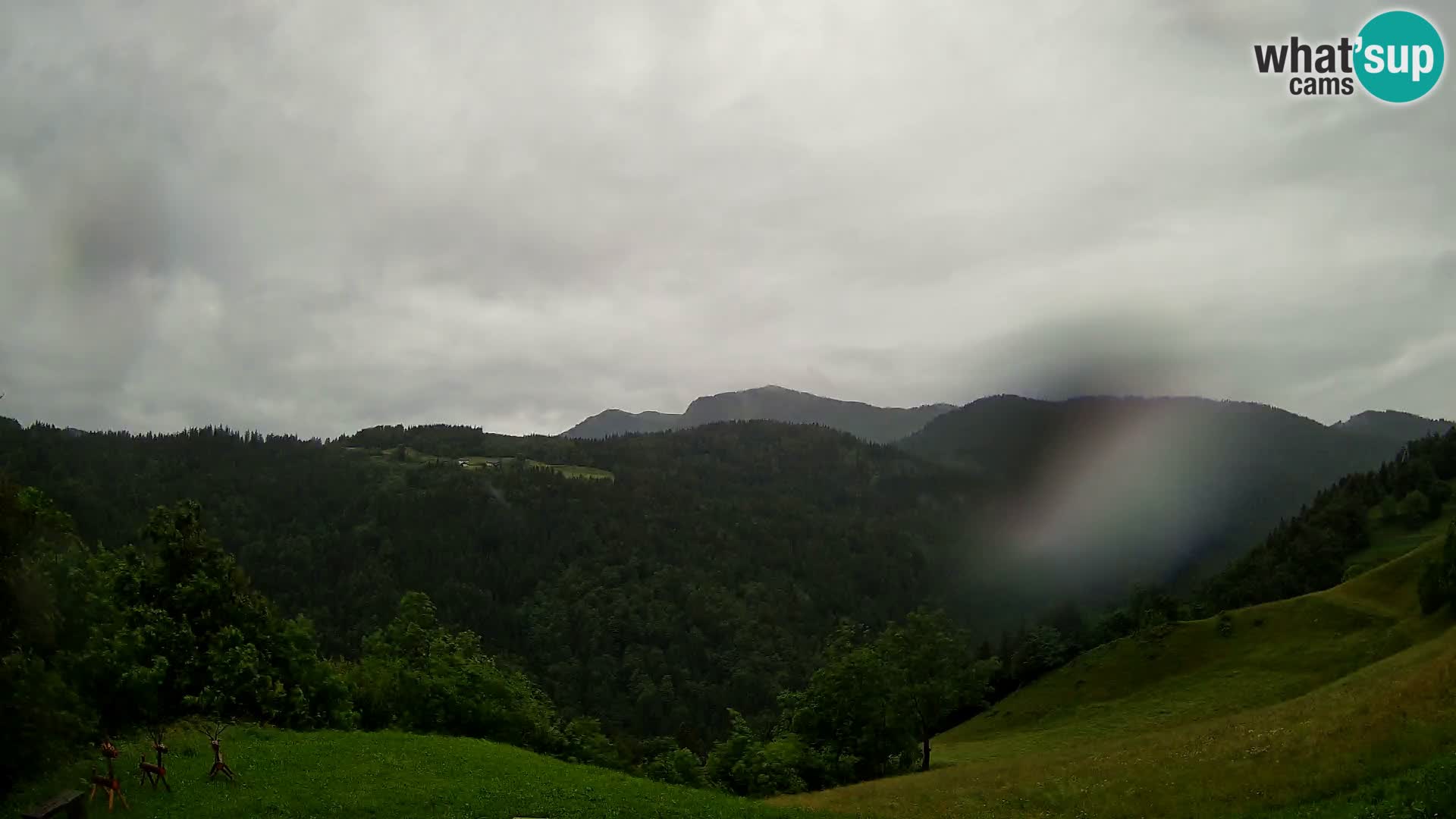 Webcam Brunarica Dražgoše – Vista live sul Ratitovec (1666 m)