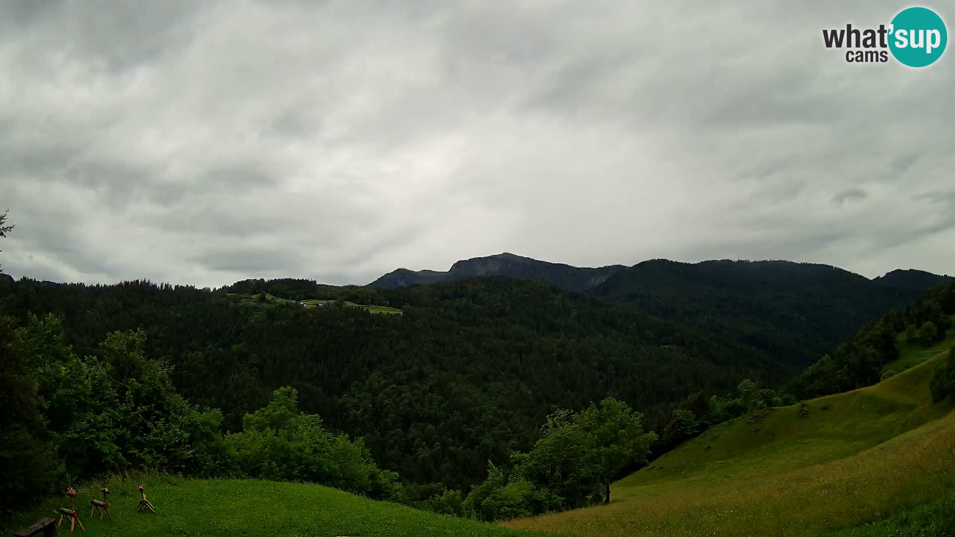 Web kamera Brunarica Dražgoše – Pogled uživo na Ratitovec (1666 m)