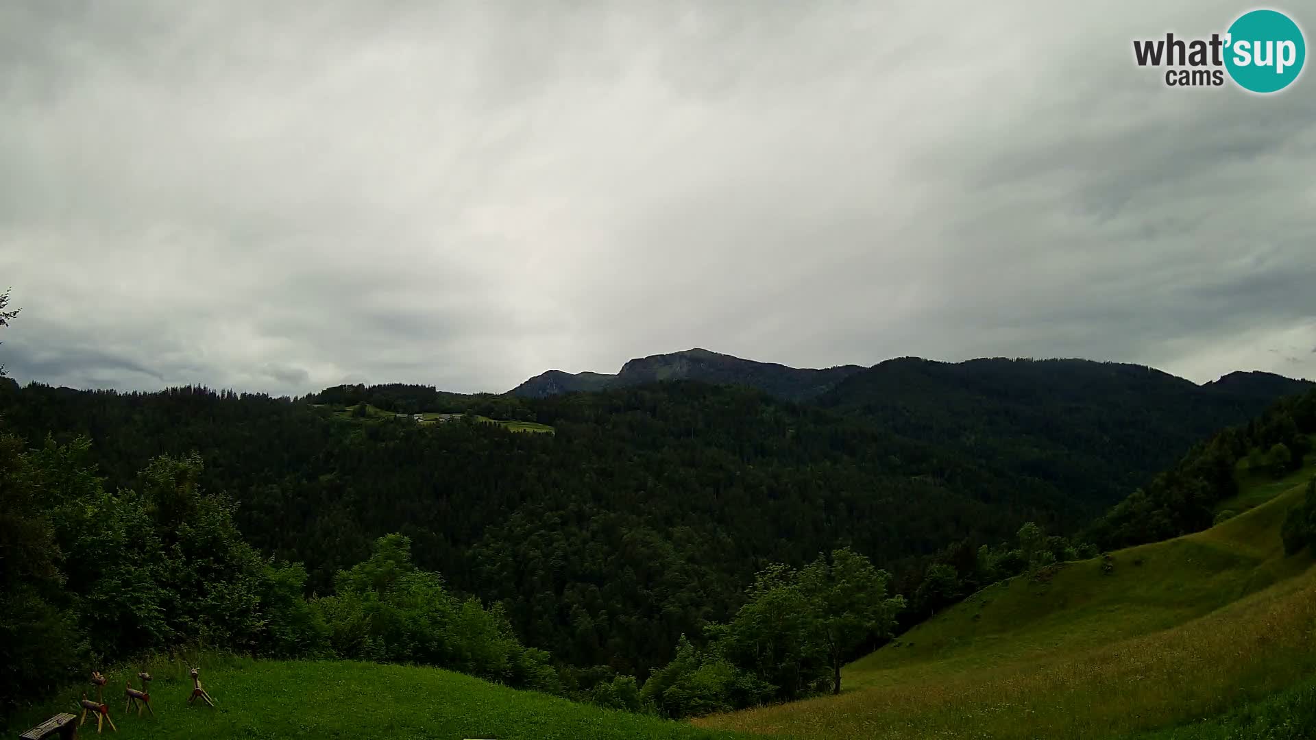 Webcam Brunarica Dražgoše – Liveblick auf Ratitovec (1666 m)