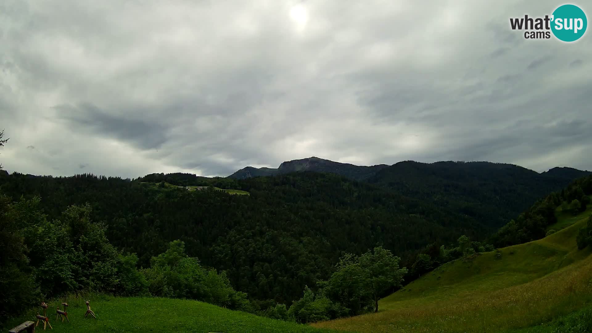 Webcam Brunarica Dražgoše – Vista live sul Ratitovec (1666 m)
