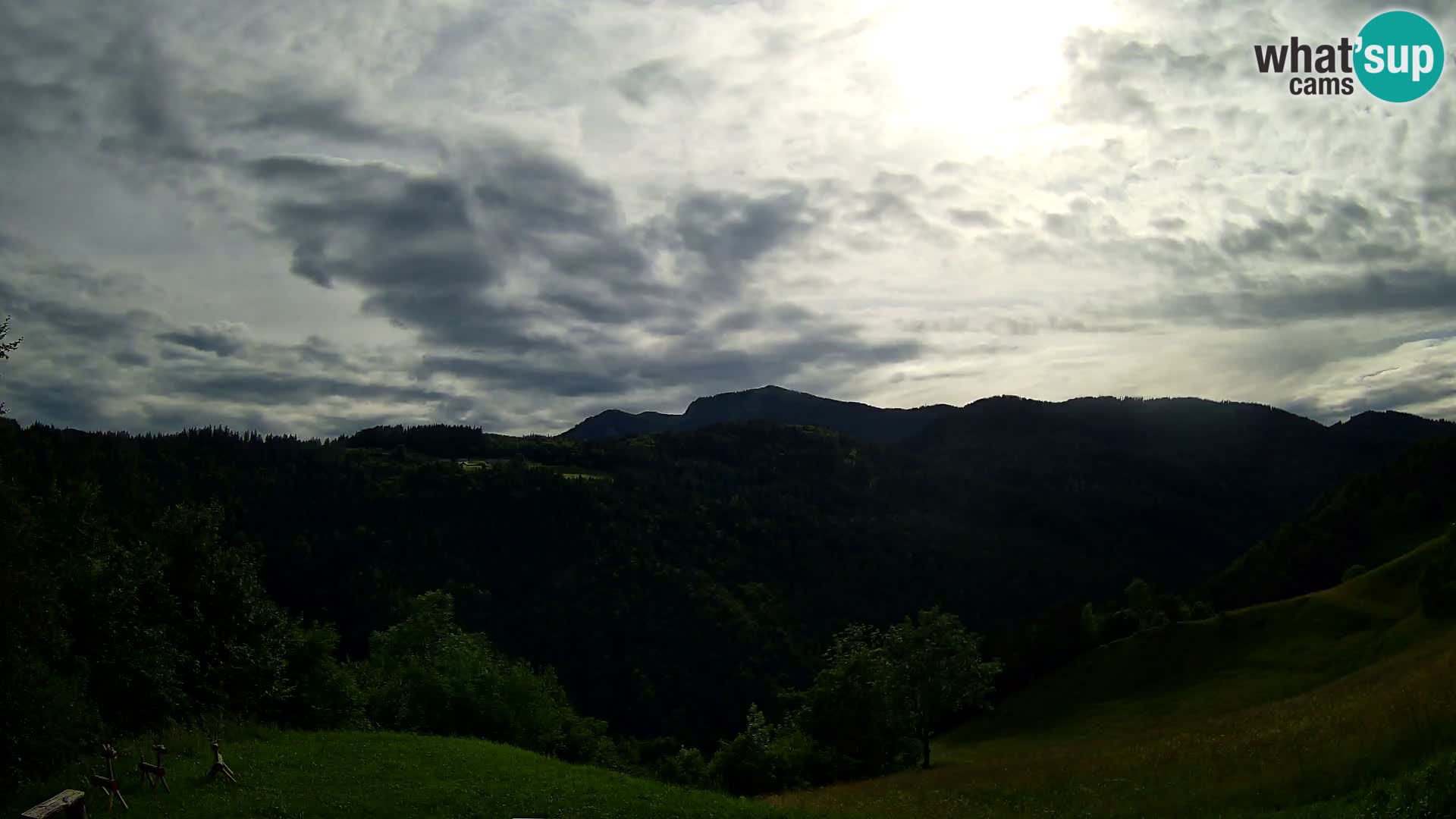 Webcam Brunarica Dražgoše – Vista live sul Ratitovec (1666 m)