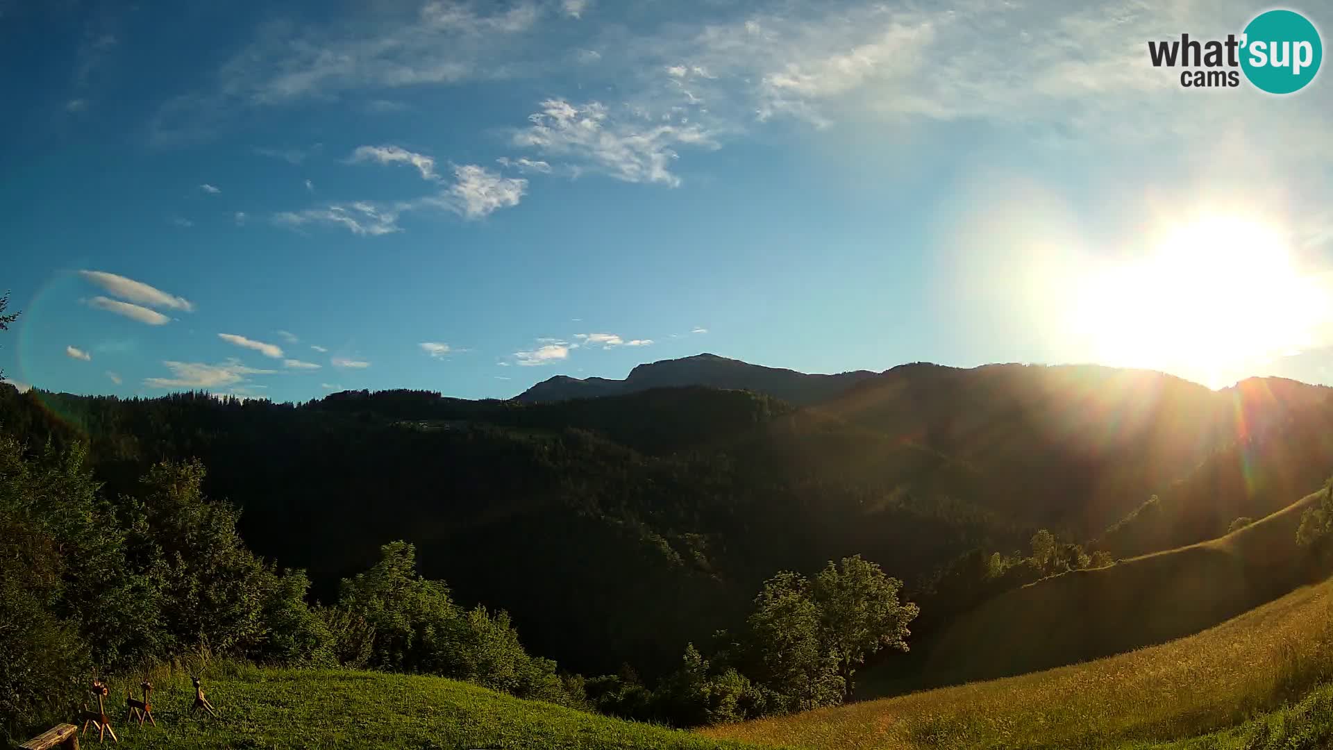 Webcam Brunarica Dražgoše – Live View of Ratitovec (1666 m)