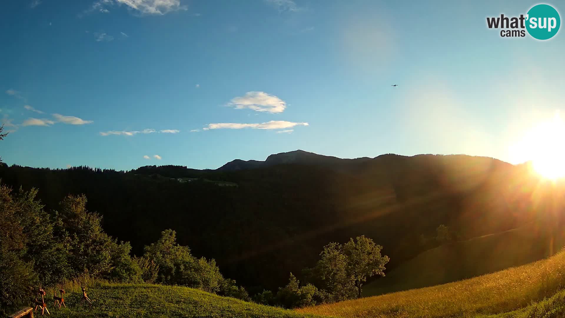 Webcam Brunarica Dražgoše – Live View of Ratitovec (1666 m)