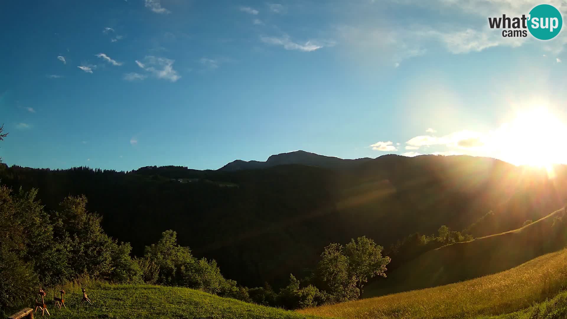 Webcam Brunarica Dražgoše – Vista live sul Ratitovec (1666 m)