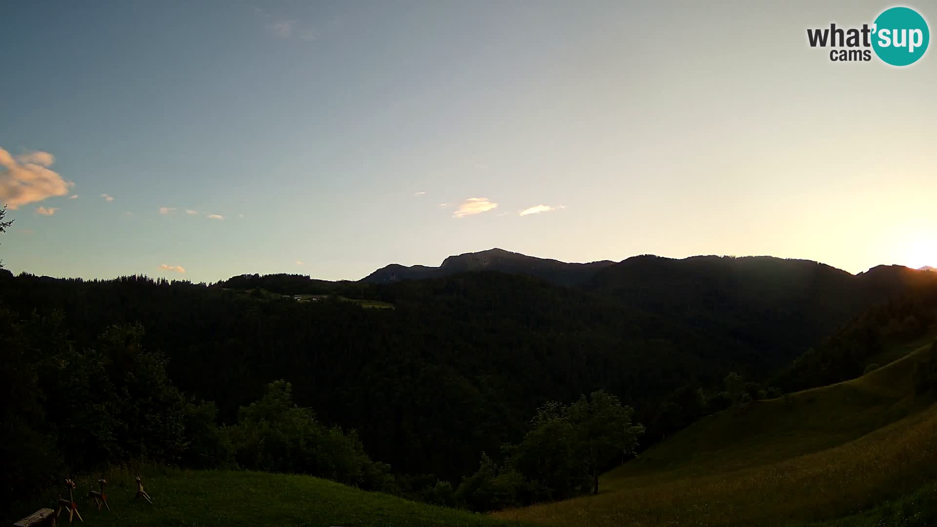 Web kamera Brunarica Dražgoše – Pogled uživo na Ratitovec (1666 m)