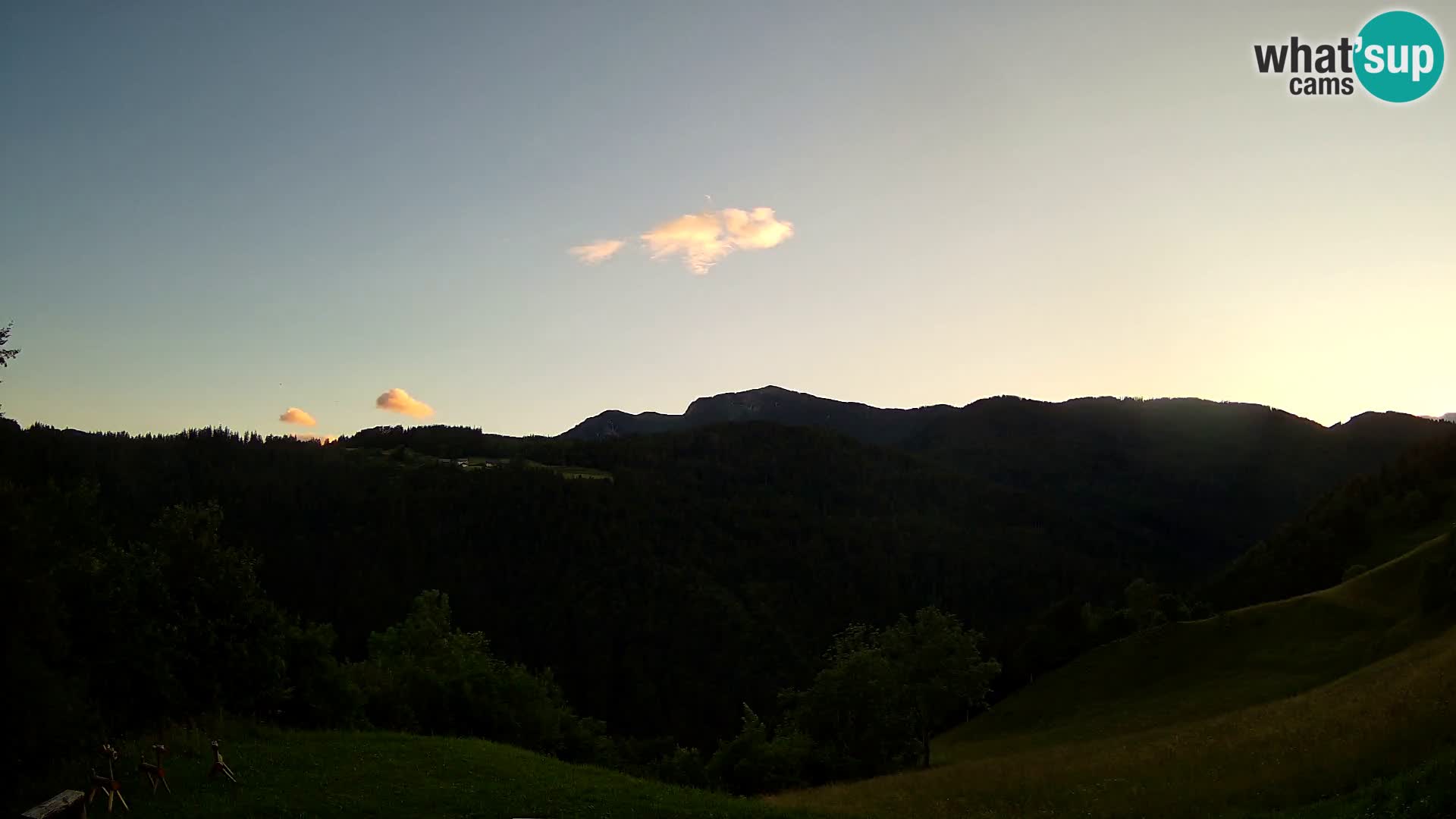 Webcam Brunarica Dražgoše – Live View of Ratitovec (1666 m)