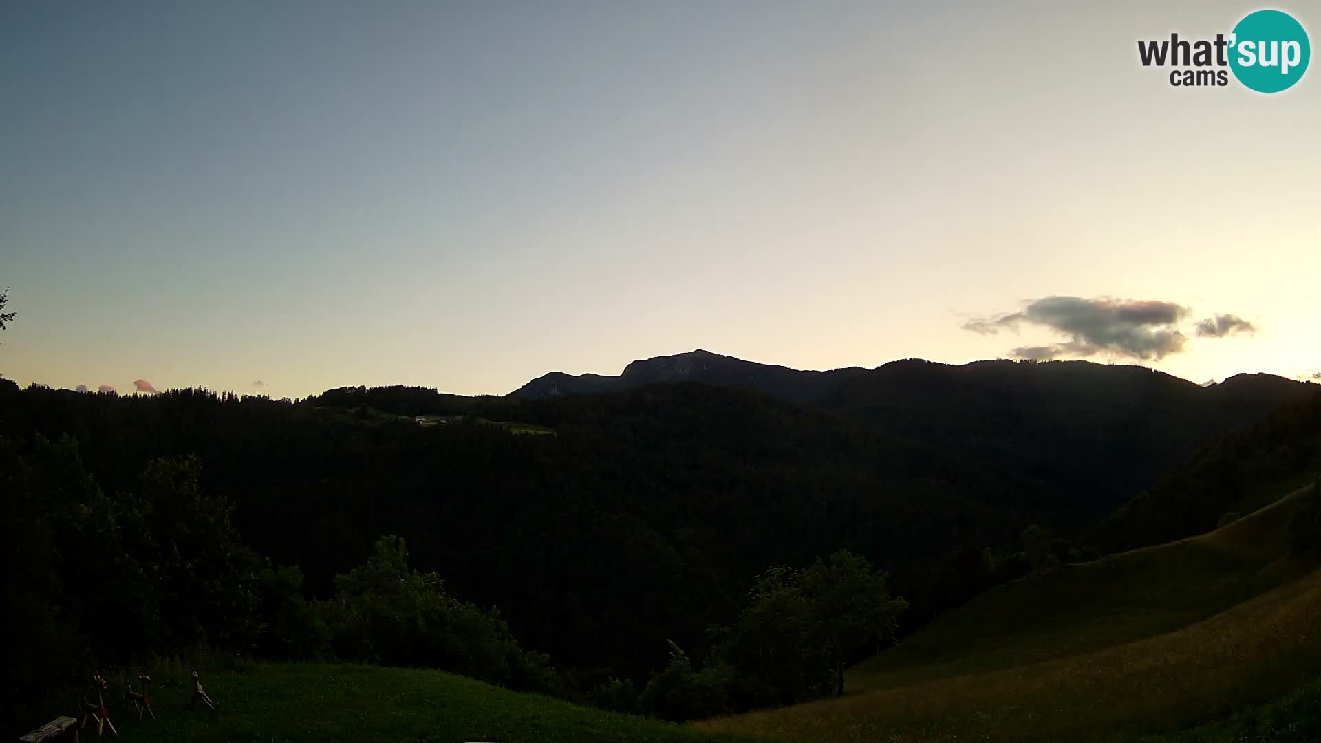 Webcam Brunarica Dražgoše – Live View of Ratitovec (1666 m)