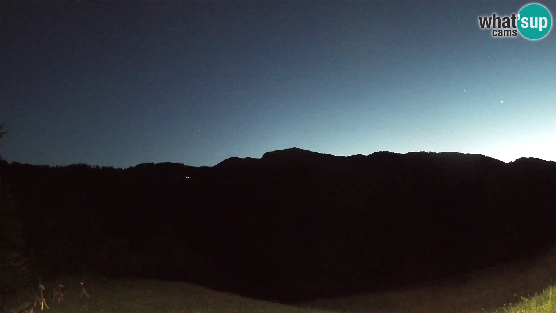 Webcam Brunarica Dražgoše – Liveblick auf Ratitovec (1666 m)