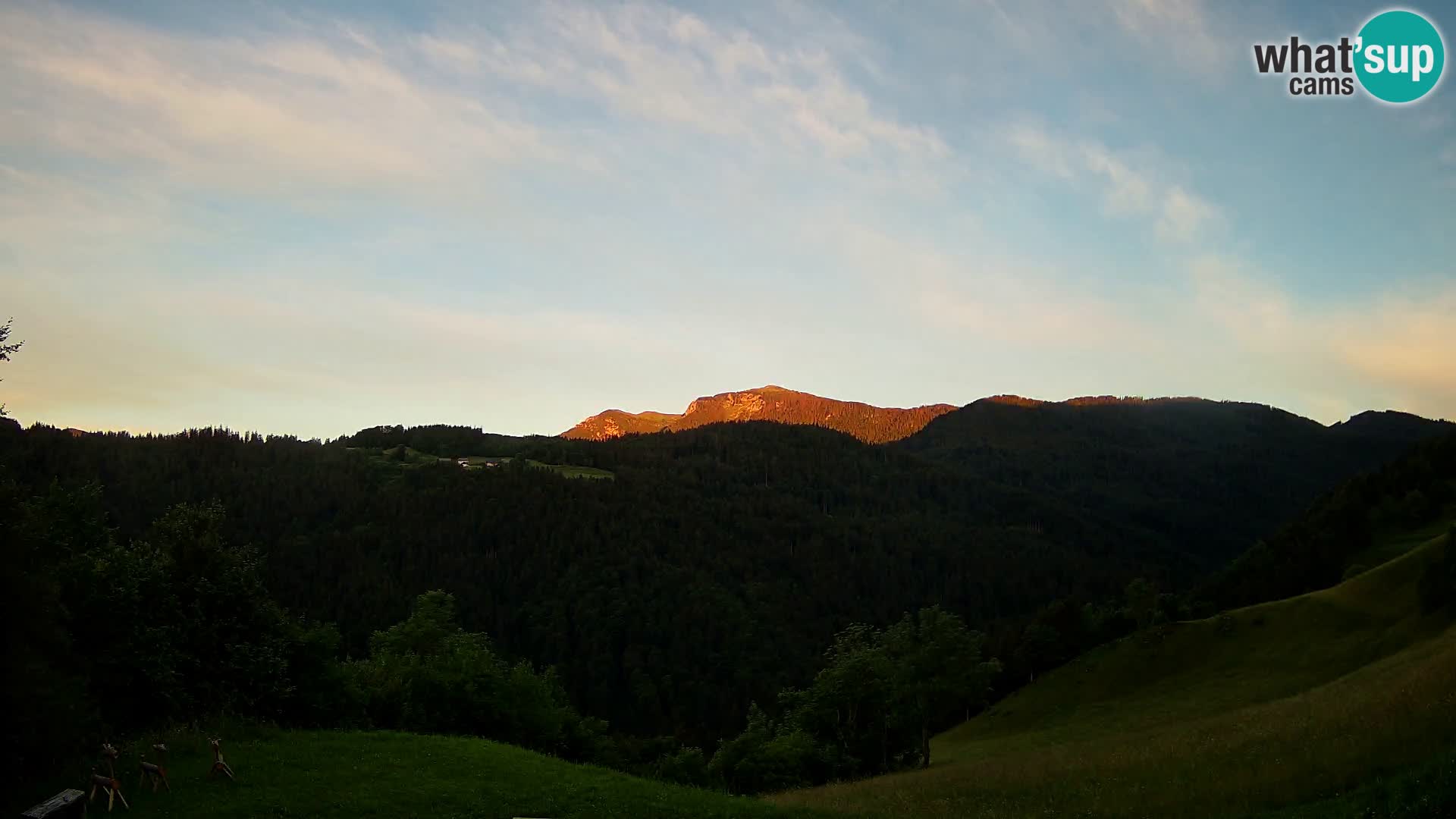 Webcam Brunarica Dražgoše – Live View of Ratitovec (1666 m)