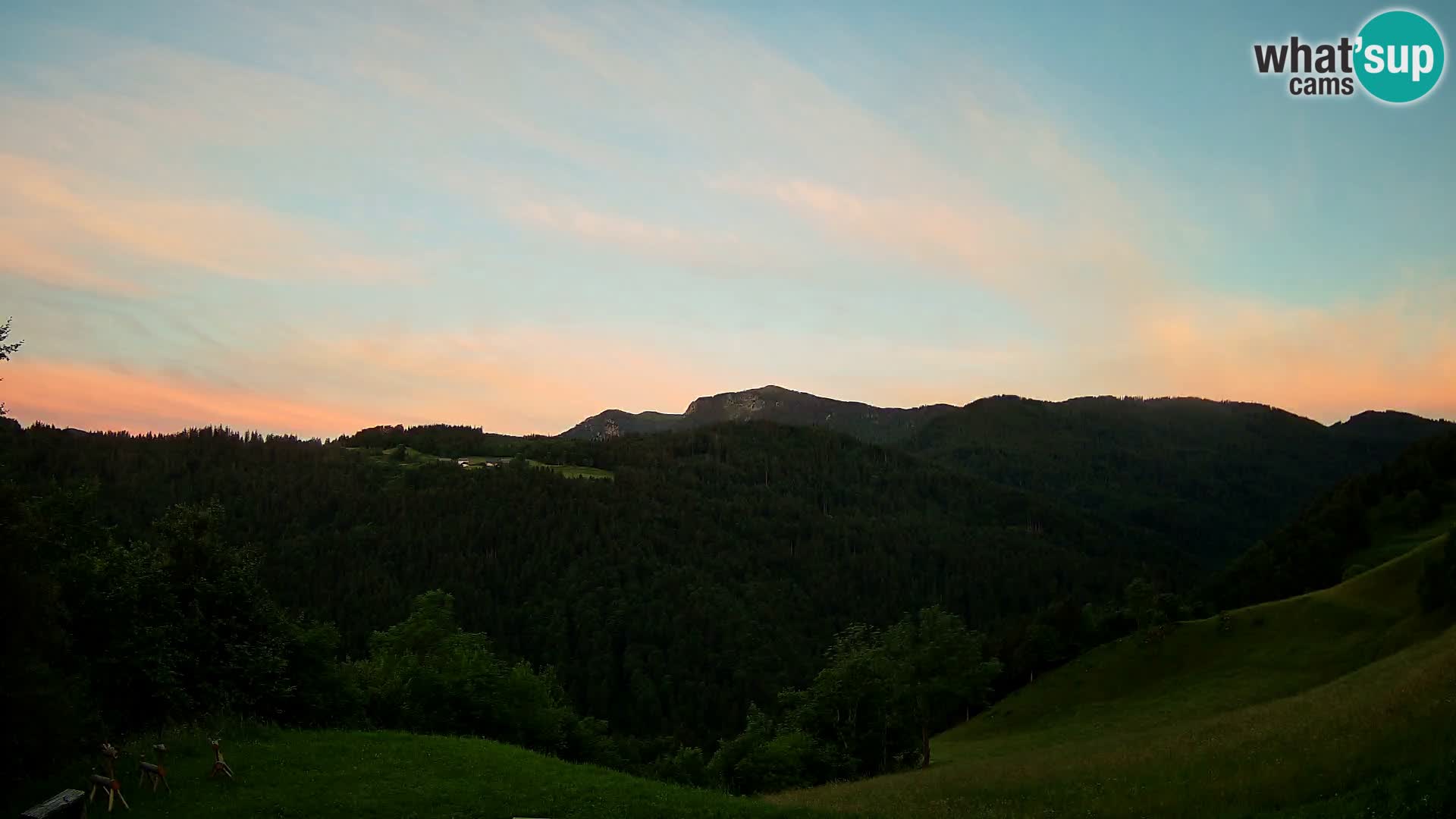 Webcam Brunarica Dražgoše – Live View of Ratitovec (1666 m)