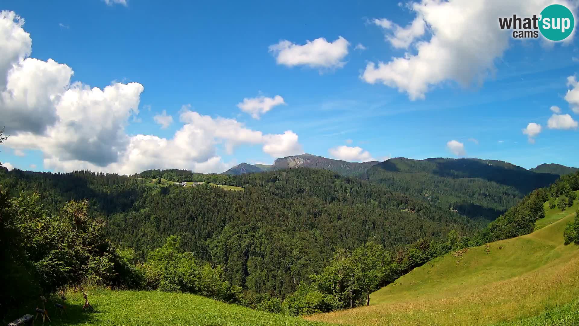 Webcam Brunarica Dražgoše – Liveblick auf Ratitovec (1666 m)