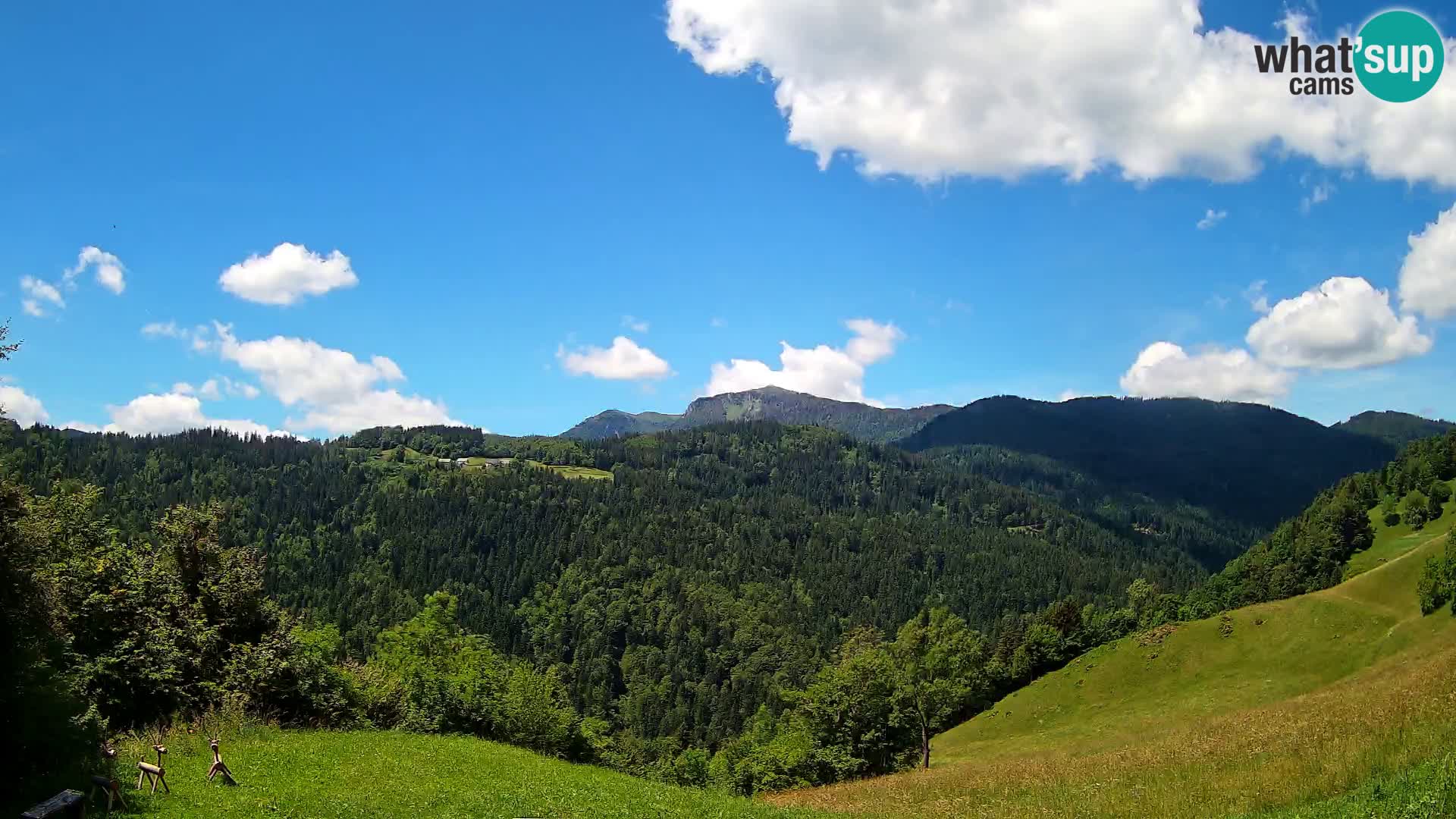 Webcam Brunarica Dražgoše – Liveblick auf Ratitovec (1666 m)