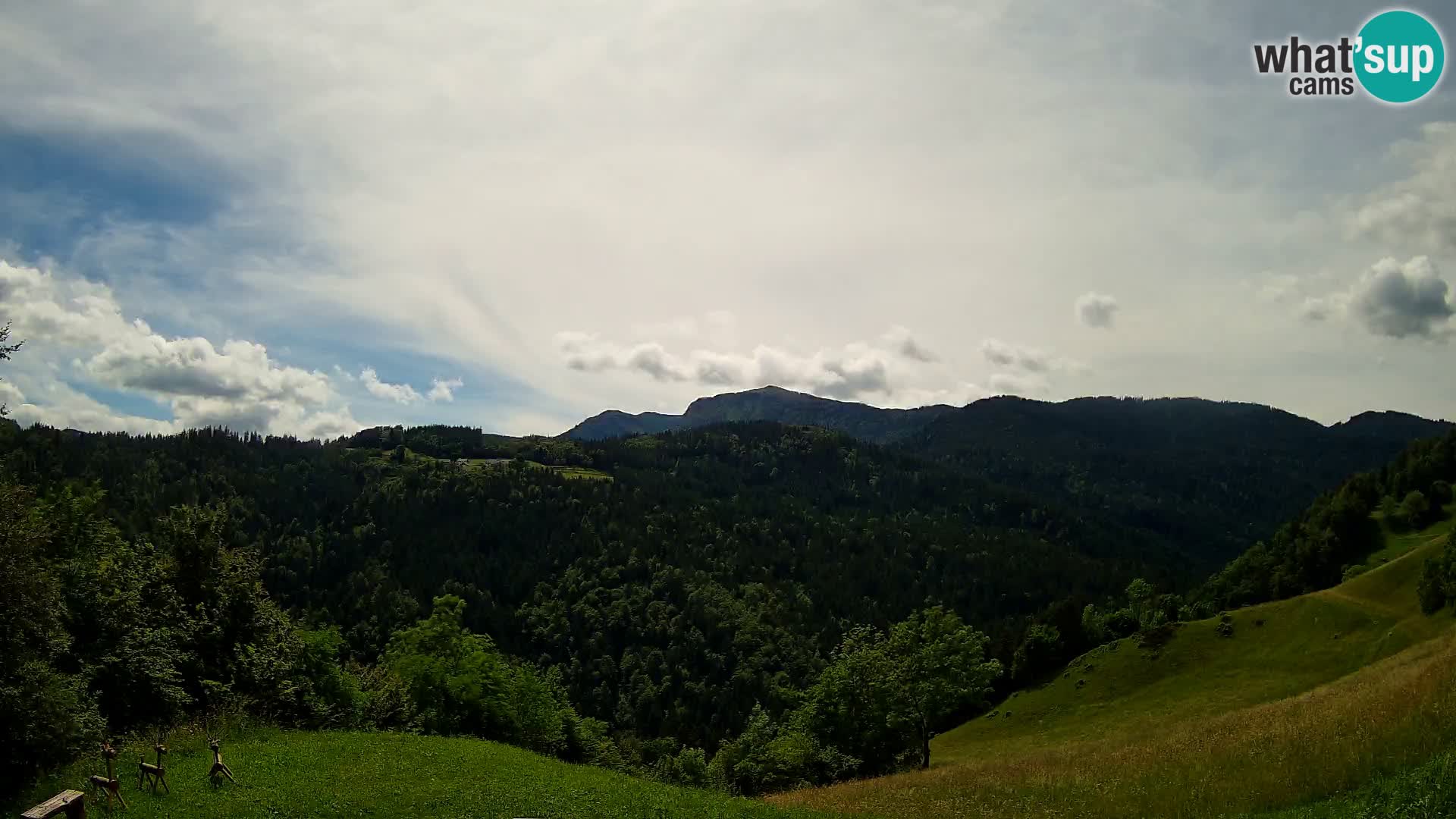Webcam Brunarica Dražgoše – Live View of Ratitovec (1666 m)