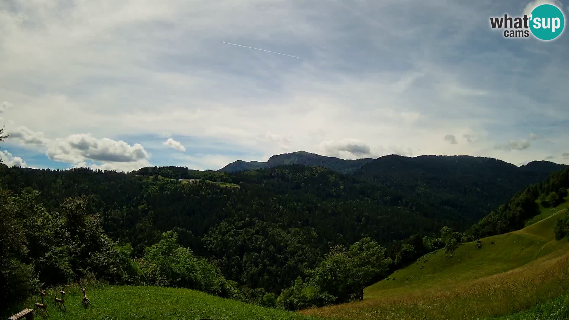 Webcam Brunarica Dražgoše – Live View of Ratitovec (1666 m)