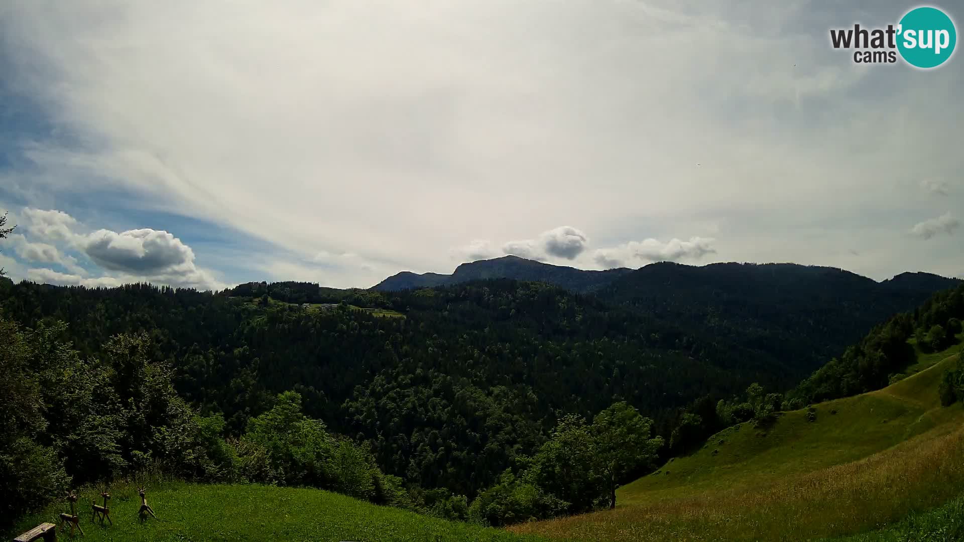 Webcam Brunarica Dražgoše – Liveblick auf Ratitovec (1666 m)