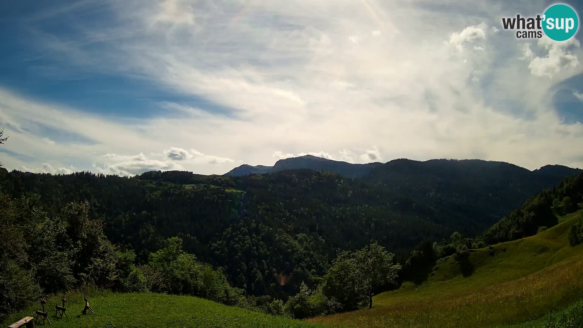 Webcam Brunarica Dražgoše – Live View of Ratitovec (1666 m)