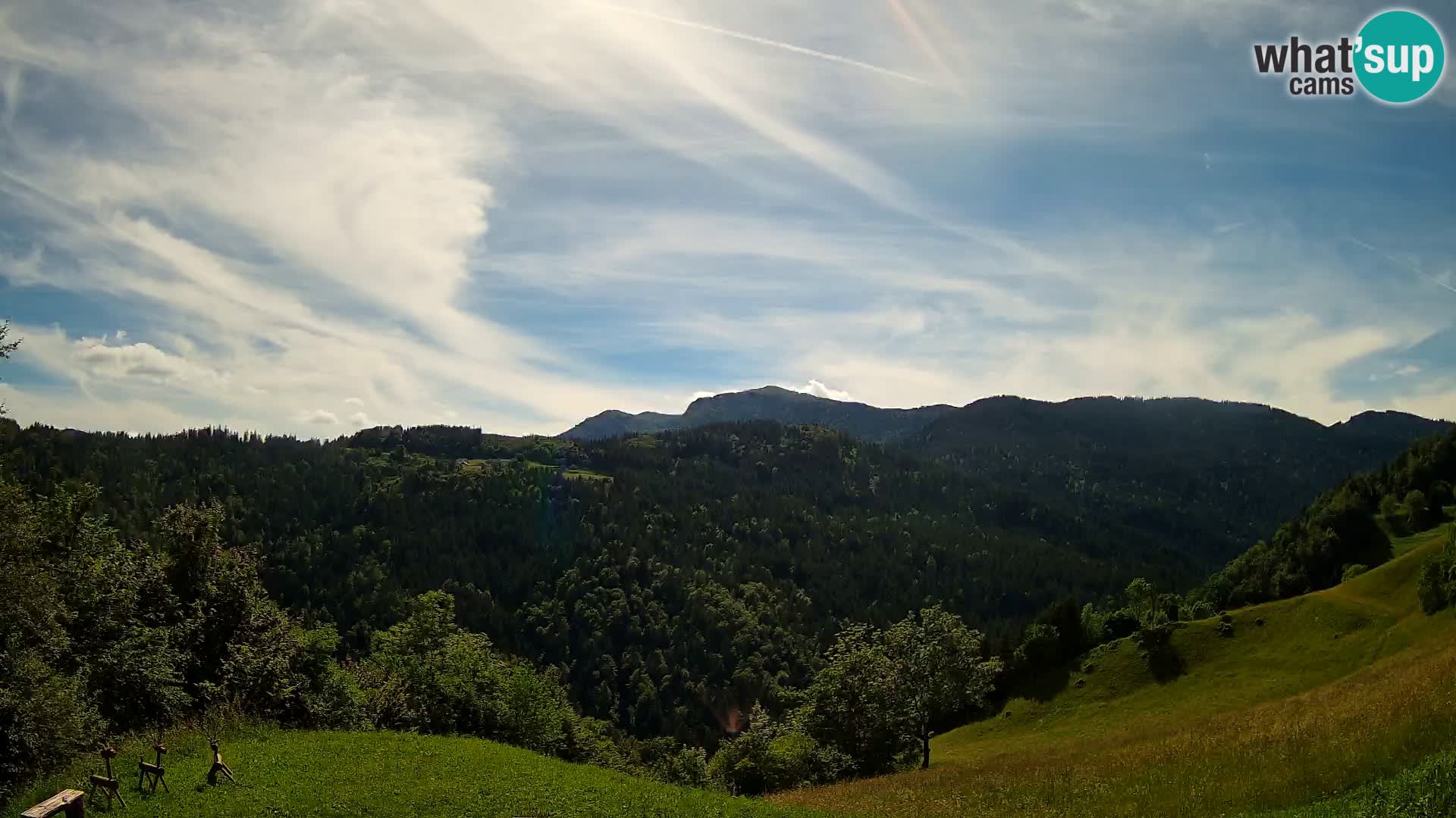 Web kamera Brunarica Dražgoše – Pogled uživo na Ratitovec (1666 m)