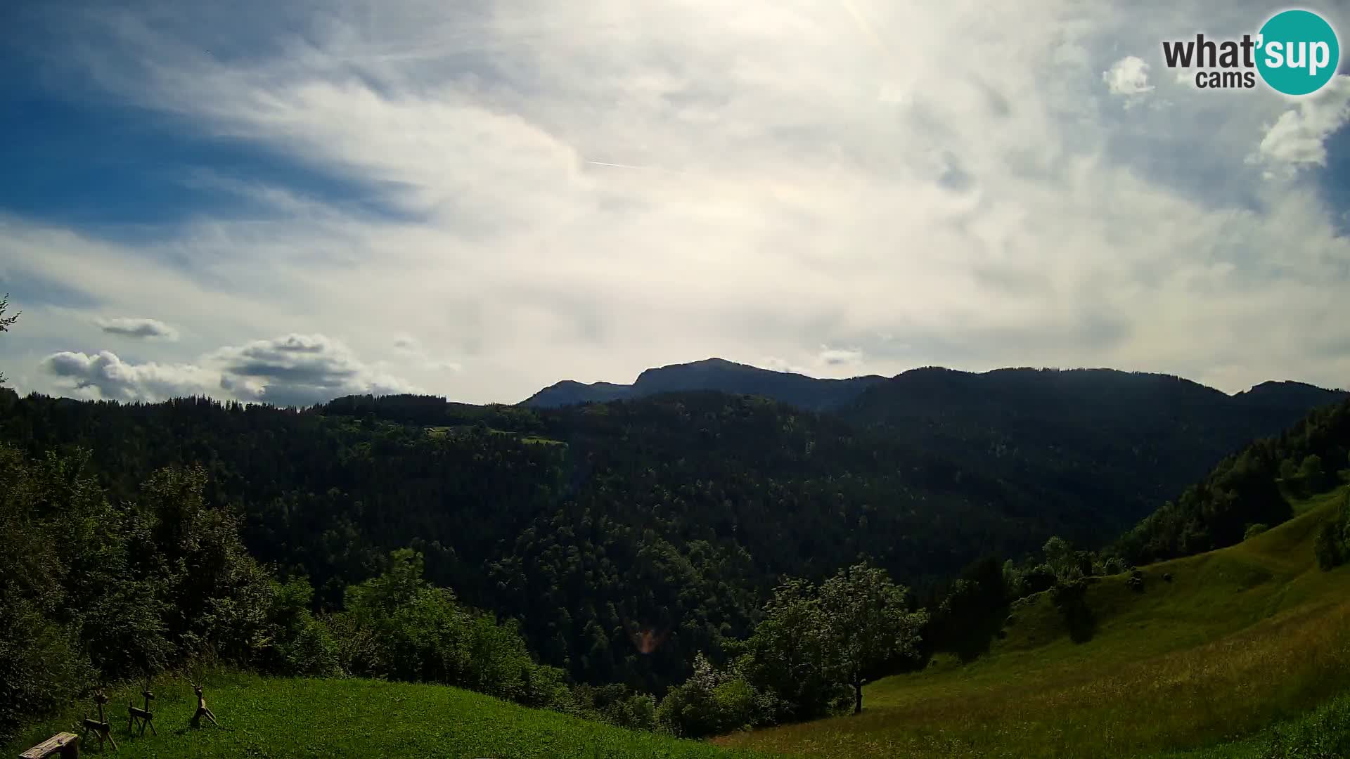 Webcam Brunarica Dražgoše – Live View of Ratitovec (1666 m)