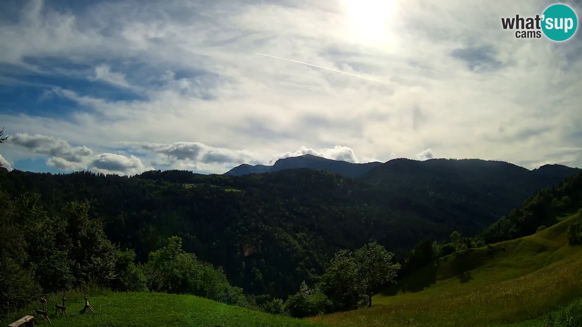 Webcam Brunarica Dražgoše – Live View of Ratitovec (1666 m)