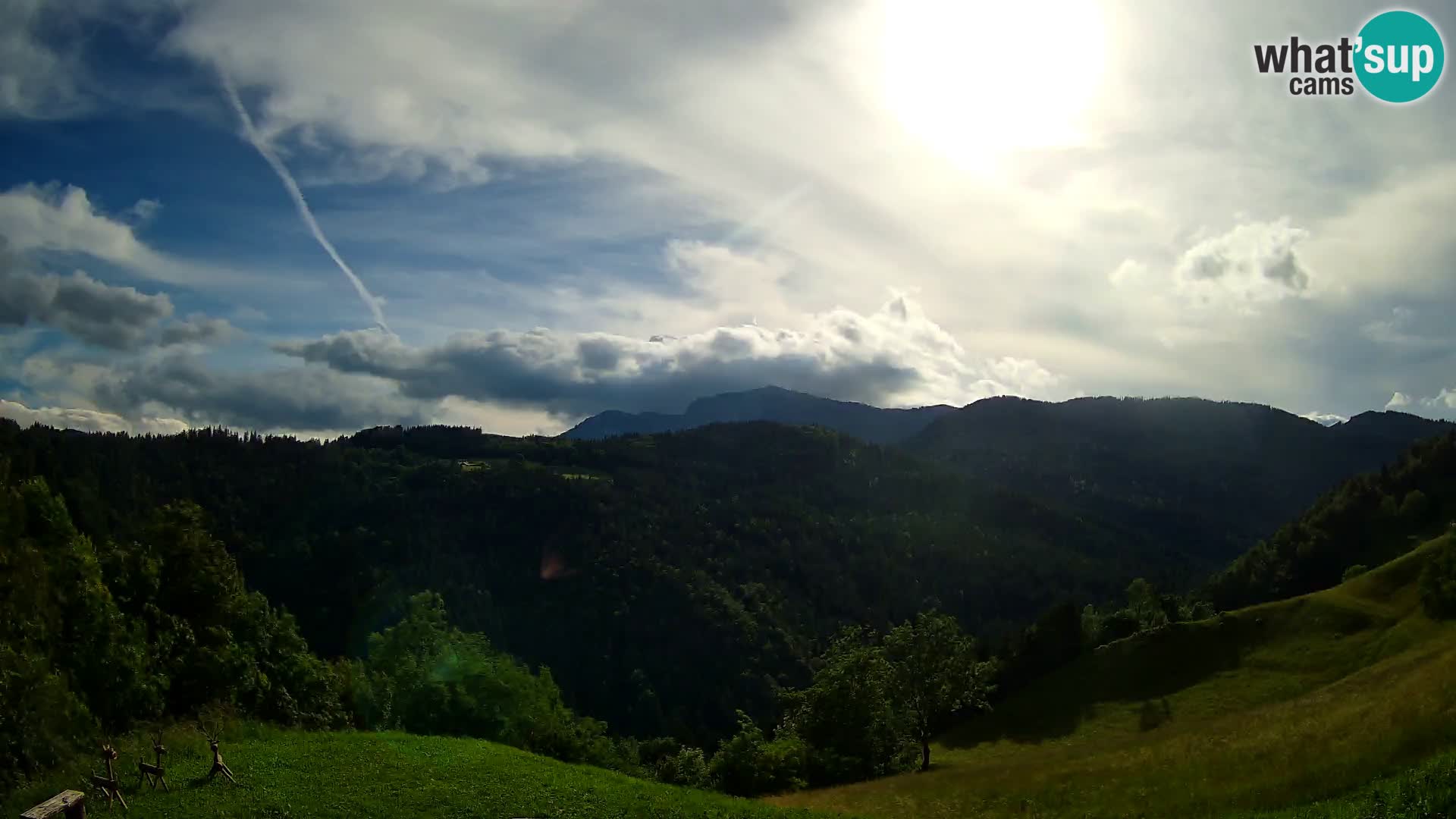 Webcam Brunarica Dražgoše – Live View of Ratitovec (1666 m)
