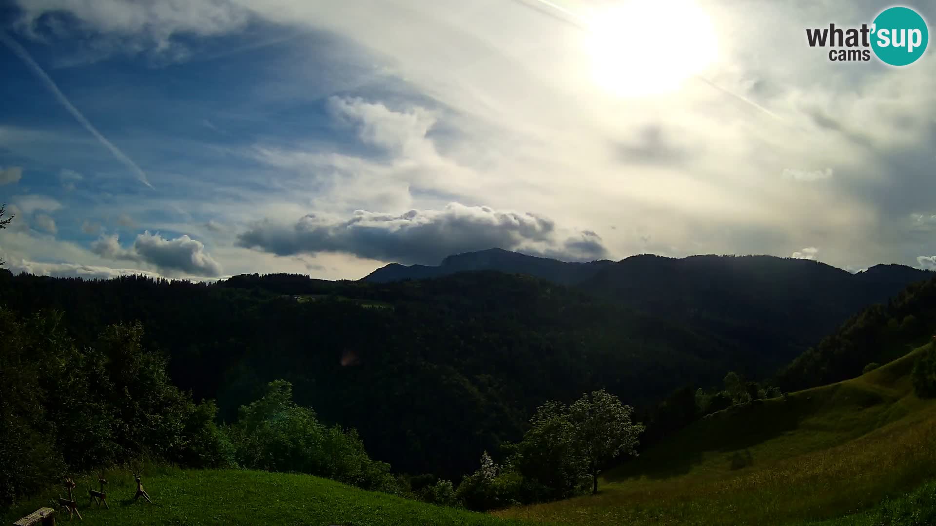 Webcam Brunarica Dražgoše – Liveblick auf Ratitovec (1666 m)