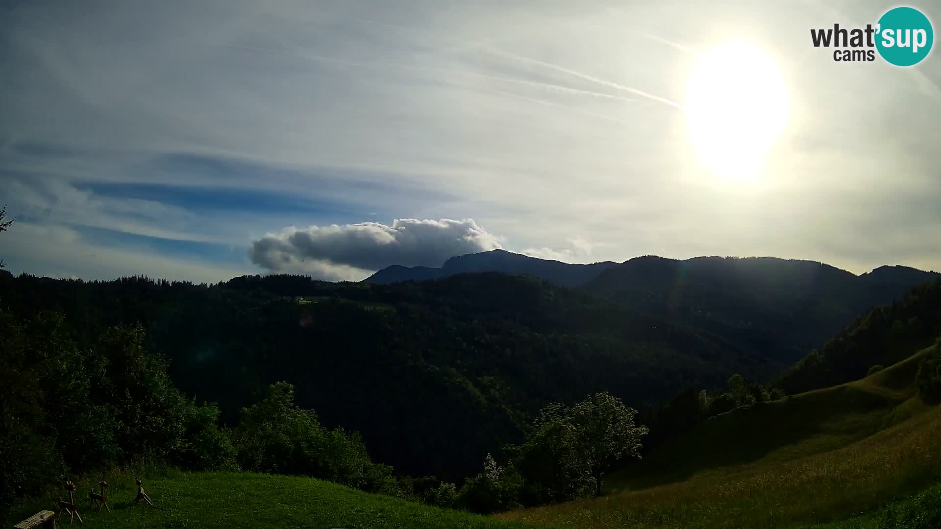 Webcam Brunarica Dražgoše – Liveblick auf Ratitovec (1666 m)