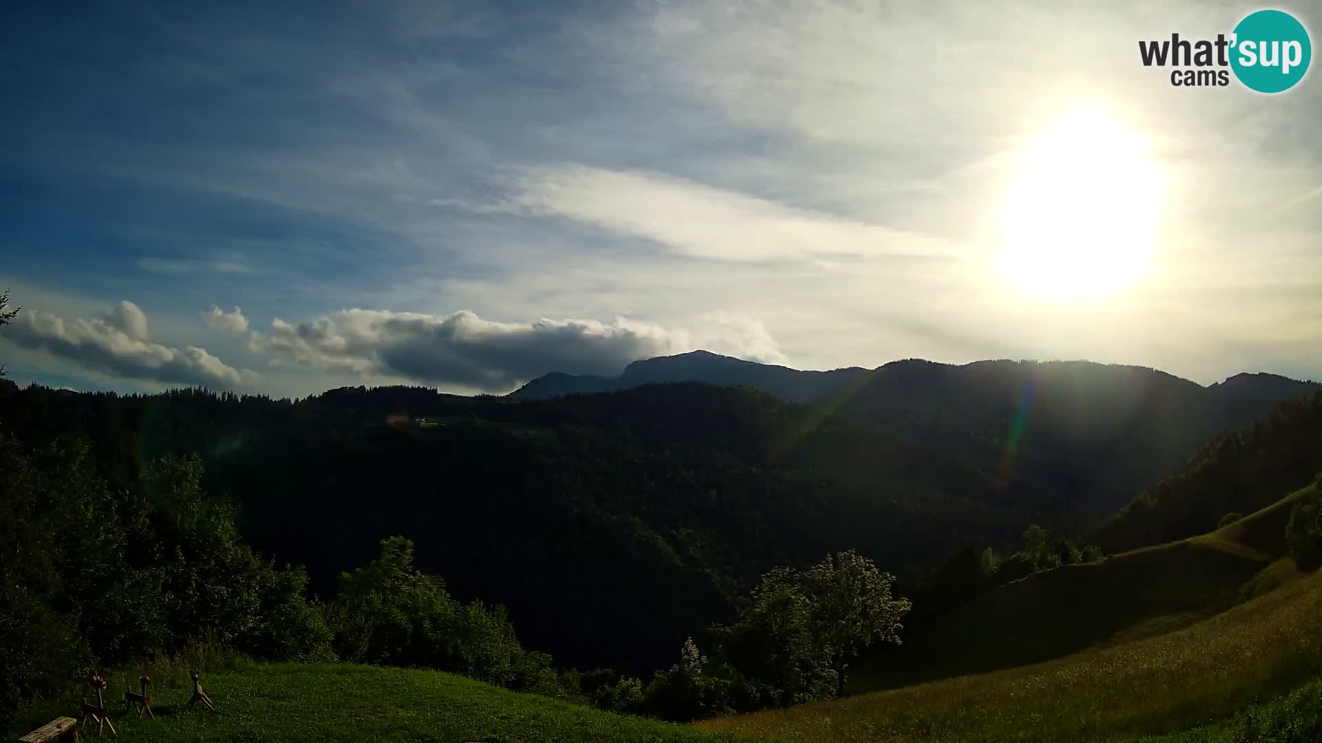 Webcam Brunarica Dražgoše – Liveblick auf Ratitovec (1666 m)