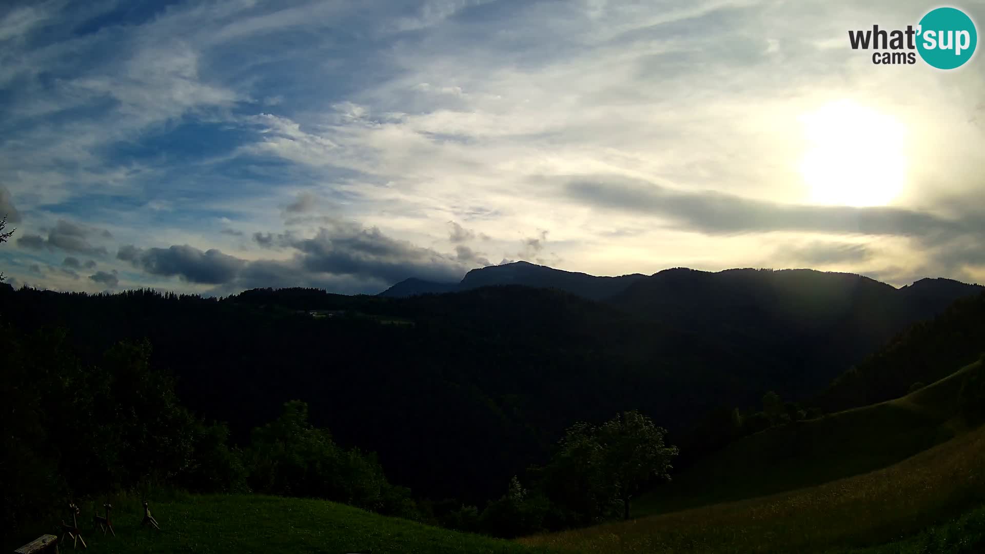 Webcam Brunarica Dražgoše – Live View of Ratitovec (1666 m)