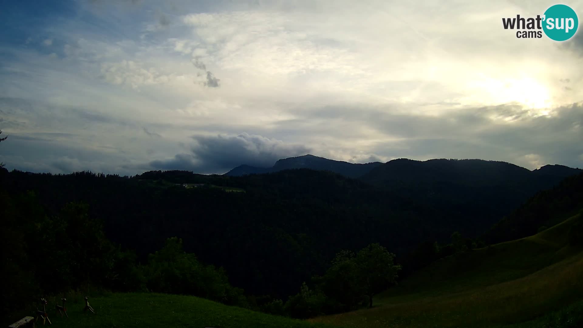 Web kamera Brunarica Dražgoše – Pogled uživo na Ratitovec (1666 m)