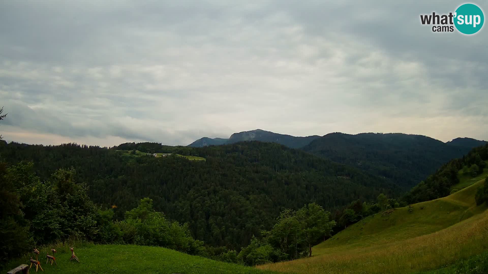 Web kamera Brunarica Dražgoše – Pogled uživo na Ratitovec (1666 m)