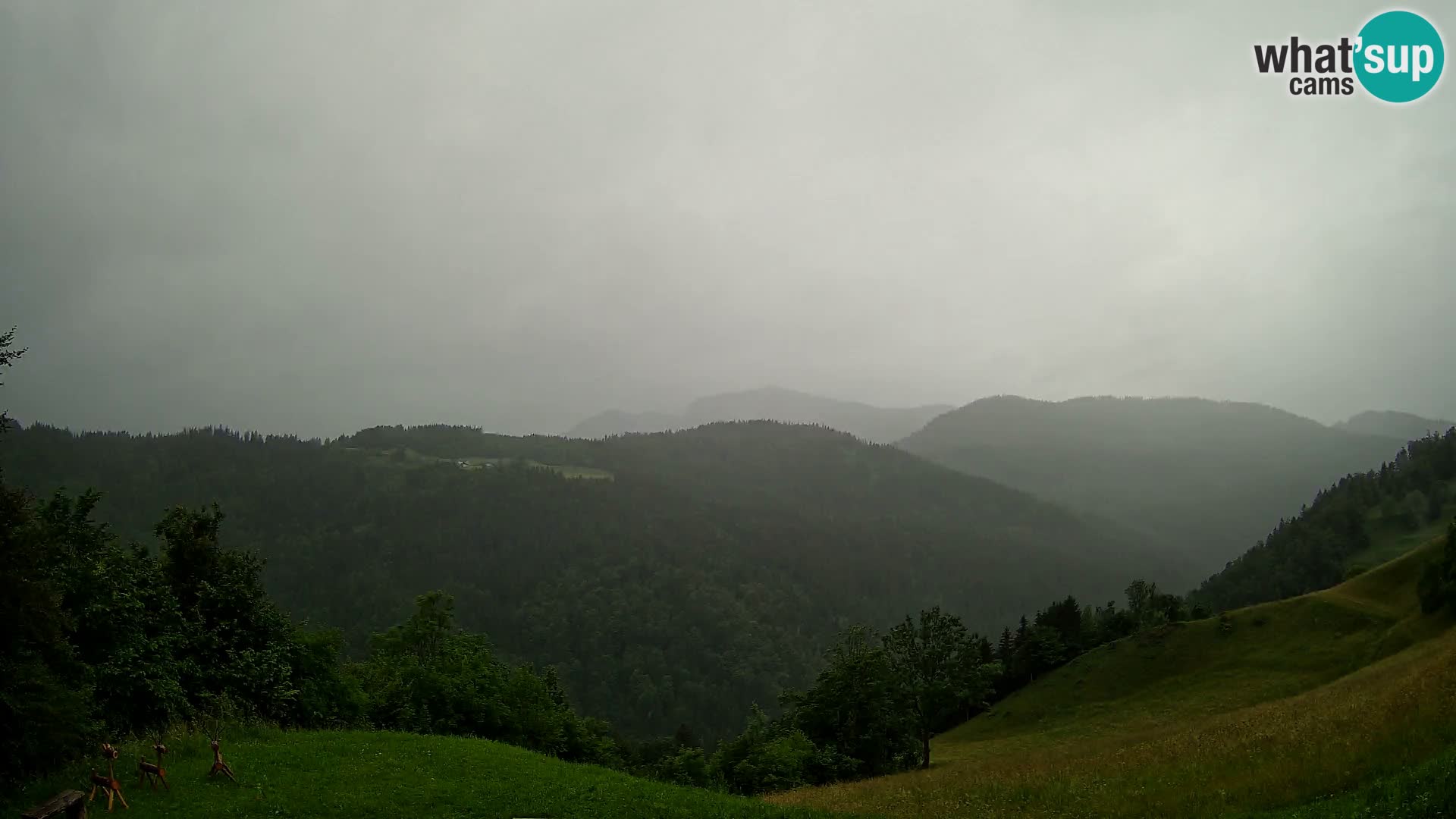 Webcam Brunarica Dražgoše – Liveblick auf Ratitovec (1666 m)