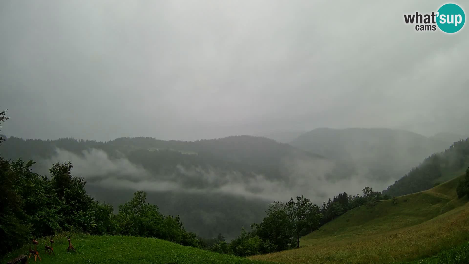 Webcam Brunarica Dražgoše – Liveblick auf Ratitovec (1666 m)