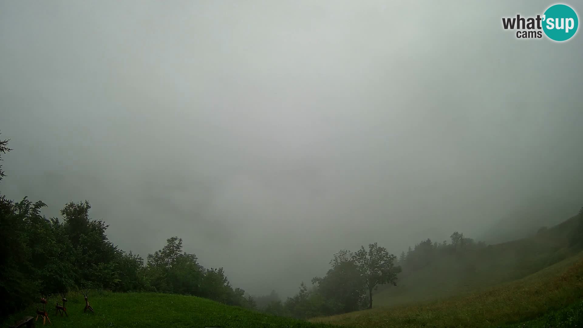 Webcam Brunarica Dražgoše – Vista live sul Ratitovec (1666 m)