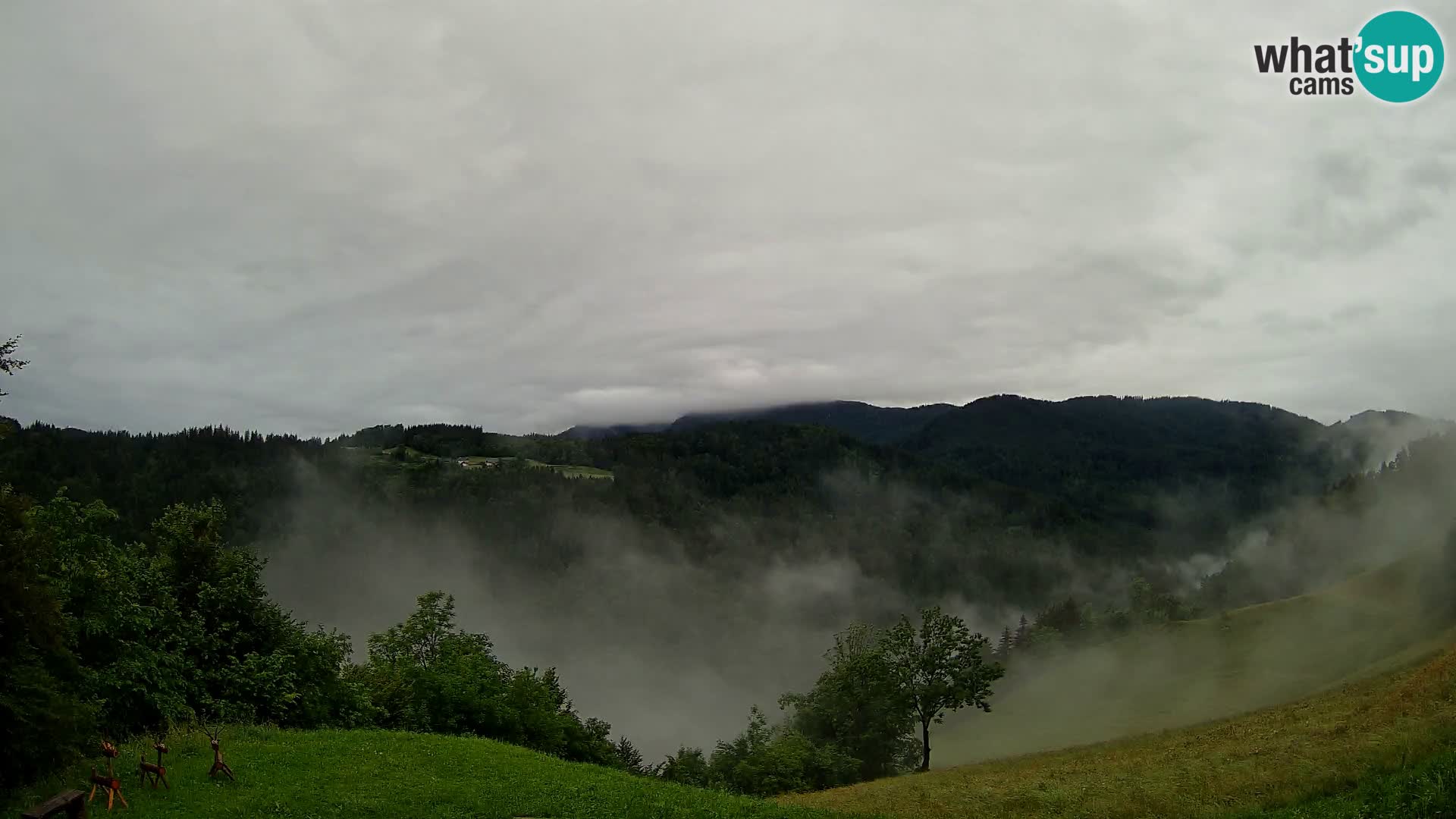 Webcam Brunarica Dražgoše – Live View of Ratitovec (1666 m)