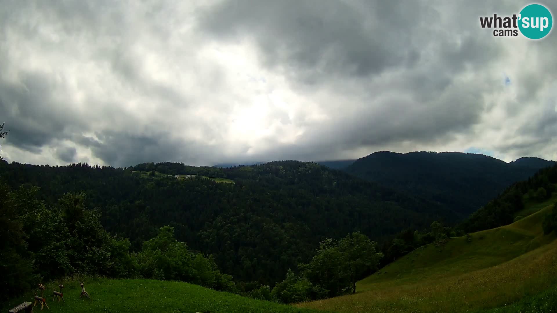 Webcam Brunarica Dražgoše – Live View of Ratitovec (1666 m)