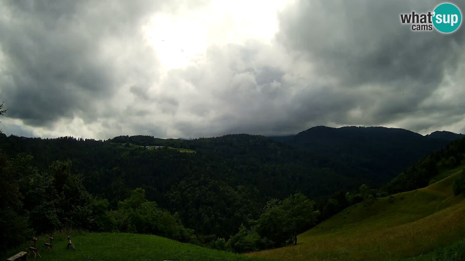 Webcam Brunarica Dražgoše – Live View of Ratitovec (1666 m)